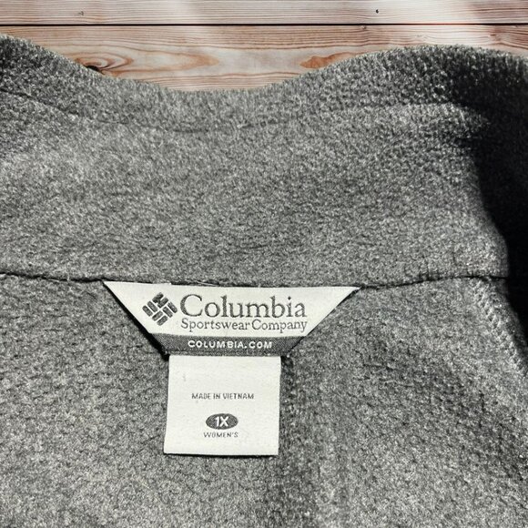 Columbia Fleece Jacket Gray Size 1x - Picture 3 of 8